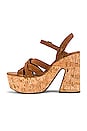 view 5 of 5 Lisbon MJ Platform in Brandy Suede