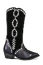 view 1 of 5 Jackson Studded Western Boot in Black Suede