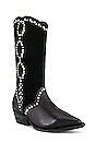 view 2 of 5 Jackson Studded Western Boot in Black Suede