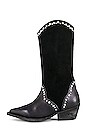 view 5 of 5 Jackson Studded Western Boot in Black Suede