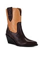 view 2 of 5 Pitchfork Point Western Boot In Espresso & Camel in Espresso & Camel