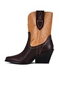 view 5 of 5 Pitchfork Point Western Boot In Espresso & Camel in Espresso & Camel