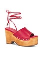 view 2 of 5 Front Row Wrap Clog in Salsa Leather