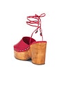 view 3 of 5 Front Row Wrap Clog in Salsa Leather