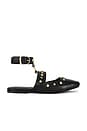 view 1 of 5 Camille Mystic O-ring Flat in Black Leather