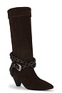 view 2 of 5 Bridget Belt Slouch Boot in Chocolate Suede