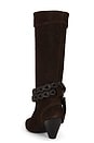 view 3 of 5 Bridget Belt Slouch Boot in Chocolate Suede