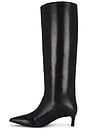 view 5 of 5 Kiki Kitten Heel Boot in Black Leather