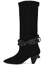 view 5 of 5 Bridget Belt Slouch Boot in Black Suede