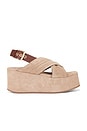 view 1 of 5 Beach Party Platform Sandal in Brown
