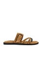 view 1 of 5 Belted Cross Strap Sandal in Driftwood Tan