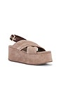 view 2 of 5 Beach Party Platform Sandal in Fawn Suede