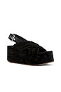 view 2 of 5 Beach Party Platform Sandal in Black Suede
