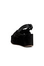 view 3 of 5 Beach Party Platform Sandal in Black Suede