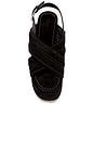view 4 of 5 Beach Party Platform Sandal in Black Suede