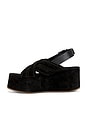 view 5 of 5 Beach Party Platform Sandal in Black Suede