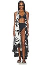 view 2 of 5 Graphic Palms Dress in Black & White