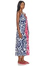 view 2 of 4 Cashew And Birds Long Dress in Red & Blue