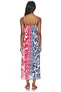 view 4 of 4 Cashew And Birds Long Dress in Red & Blue