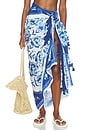 view 1 of 6 Porcelain Garden Sarong in Blue