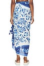 view 4 of 6 Porcelain Garden Sarong in Blue