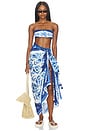 view 5 of 6 Porcelain Garden Sarong in Blue
