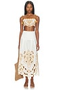 view 5 of 6 JUPE MIDI in Tropi Embroidery Off-white