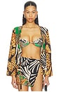 view 2 of 5 BLUSA DE FRENTE ABIERTO OPEN FRONT BLOUSE in Animal