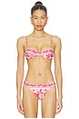 view 1 of 4 TOP BIKINI CASHEW AND BIRDS in Red