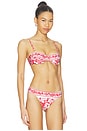 view 2 of 4 TOP BIKINI CASHEW AND BIRDS in Red