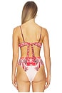 view 3 of 4 TOP BIKINI in Ainika Garden Red
