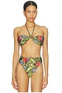 view 1 of 4 TOP BIKINI in Strilitzia Dark Green
