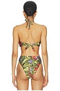 view 3 of 4 TOP BIKINI in Strilitzia Dark Green