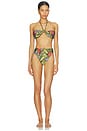 view 4 of 4 TOP BIKINI in Strilitzia Dark Green