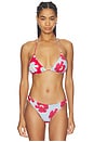 view 1 of 4 HAUT DE MAILLOT DE BAIN TRIANGLE PLACED HOT TOP in Poppy Flowers