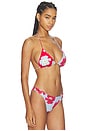 view 2 of 4 HAUT DE MAILLOT DE BAIN TRIANGLE PLACED HOT TOP in Poppy Flowers