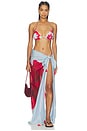 view 4 of 4 HAUT DE MAILLOT DE BAIN TRIANGLE PLACED HOT TOP in Poppy Flowers