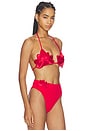 view 2 of 4 HAUT DE MAILLOT DE BAIN PLACED PRINT in Poppy Flowers