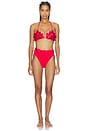 view 4 of 4 HAUT DE MAILLOT DE BAIN PLACED PRINT in Poppy Flowers