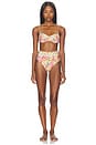 view 4 of 4 Banana Flowers High Waist Bikini Bottom in Off White