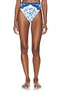 view 1 of 4 Porcelain Garden High Waist Bikini Bottom in Blue