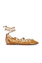 view 1 of 5 ZAPATO PLANO SEA LACE UP JELLY BALLERINA in Toffee