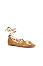 view 2 of 5 ZAPATO PLANO SEA LACE UP JELLY BALLERINA in Toffee