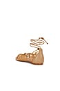view 3 of 5 ZAPATO PLANO SEA LACE UP JELLY BALLERINA in Toffee