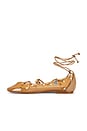 view 5 of 5 ZAPATO PLANO SEA LACE UP JELLY BALLERINA in Toffee