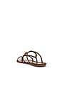 view 3 of 5 Sea Flat Sandal in Sand & Walnut