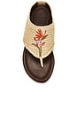 view 4 of 5 Raffia Icons Flat Sandal in Flower Walnut