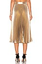 view 3 of 4 Pleated Skirt in Light Gold