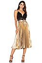 view 4 of 4 Pleated Skirt in Light Gold