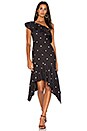 view 1 of 3 x Revolve One Shoulder Dress in Black Spot Print